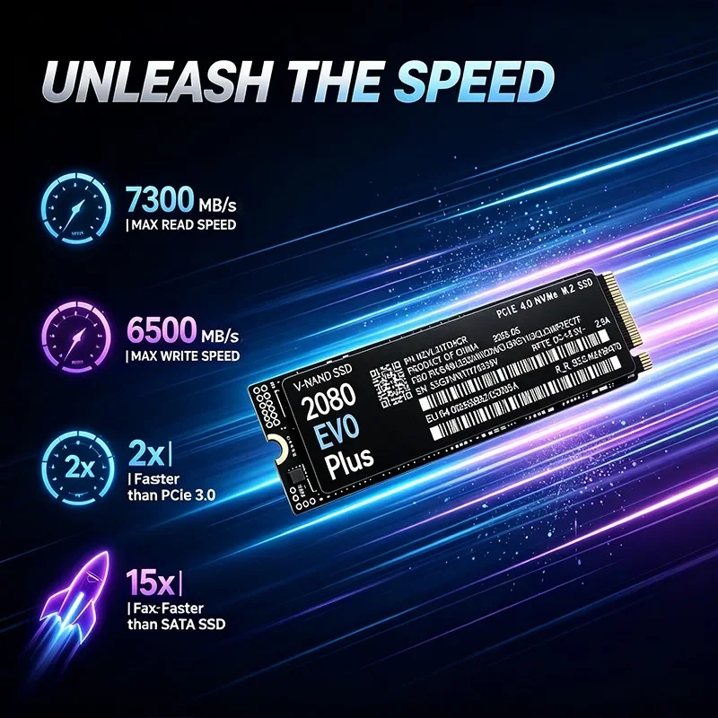 SSD Internal untuk Gaming 2080 - M.2 Nvme 4Tb Pcie 4.0 Ssd ulasan dan harga