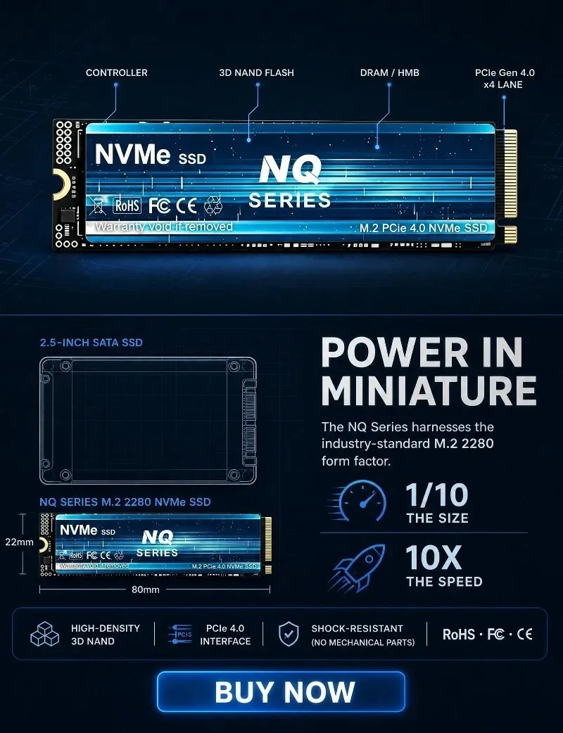 SSD NVMe Seri NQ 2TB/4TB NVMe  - M.2 Nvme 4Tb Pcie 4.0 Ssd ulasan dan harga